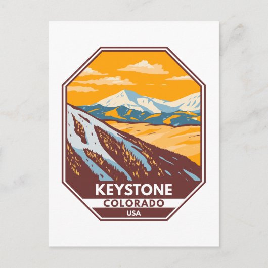 Keystone Colorado Winterskigebiet Postkarte (Vorderseite)