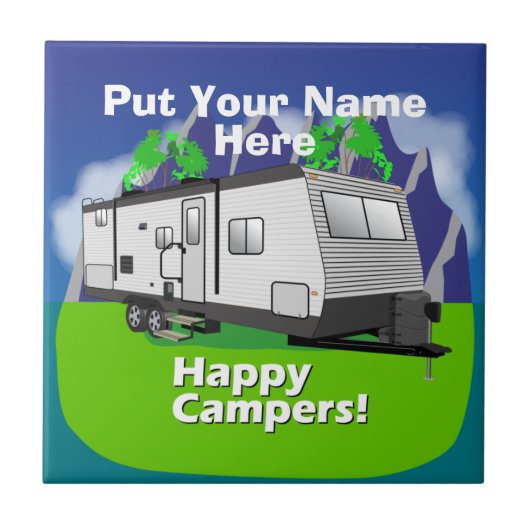 Keystone Hideout Trailer Design Fliese (Vorderseite)