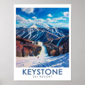 Keystone Ski Resort Art - Dercum Mountain Print -  Poster (Vorne)