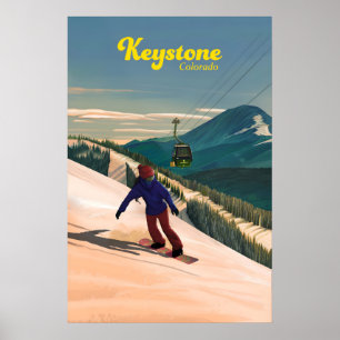Keystone Snowboard Reiseplakat Poster