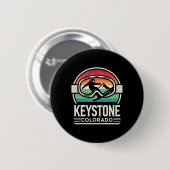 Keystone Snowboarding Retro Colorado Bergschnee Button (Vorne & Hinten)