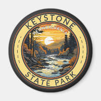 Keystone Staat Park Pennsylvania Travel Art Abzeic