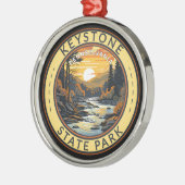 Keystone Staat Park Pennsylvania Travel Art Abzeic Ornament Aus Metall (Links)