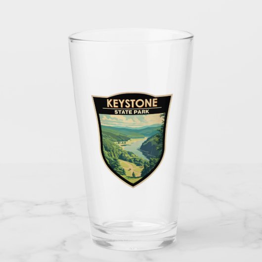 Keystone Staat Park Pennsylvania Vintag Reisen Glas (Vorderseite)