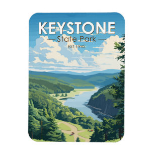 Keystone State Park Pennsylvania Reise Vintage Magnet