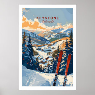 Keystone-Wandkunst - Colorado Ski-Kunst 1 Poster