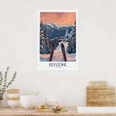 Keystone-Wandkunst - Colorado-Skiposter 1 Poster (Küche)