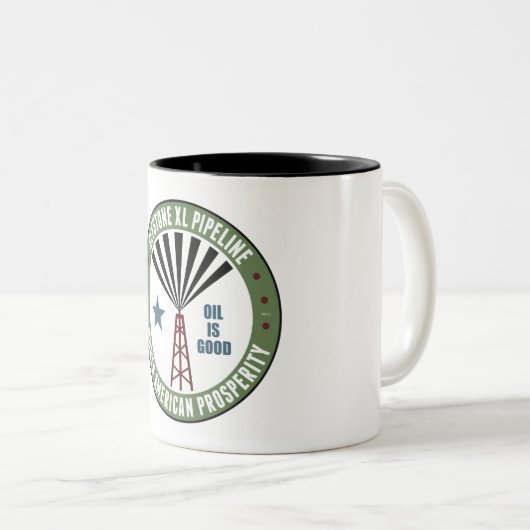 Keystone-XL-Pipeline Zweifarbige Tasse (VorderseiteRechts)