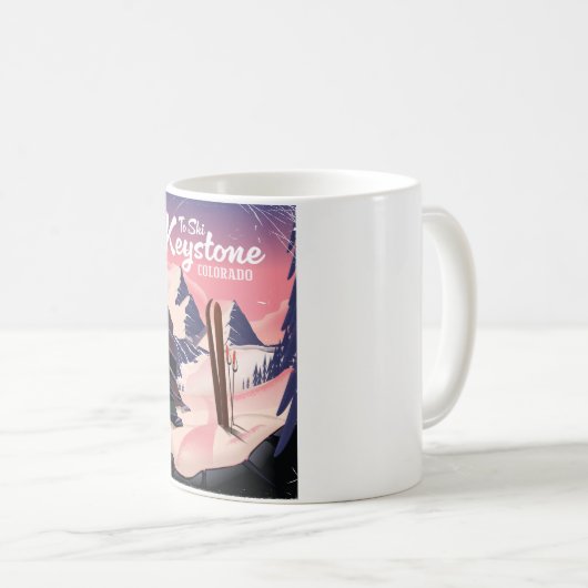 Keystone zum Ski Kaffeetasse (VorderseiteRechts)