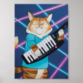 Keytar Cat 5x7 Poster (Vorne)