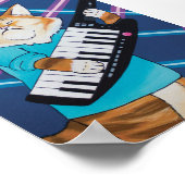 Keytar Cat 5x7 Poster (Ecke)