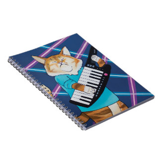 Keytar Katzen-Notizbuch Notizblock