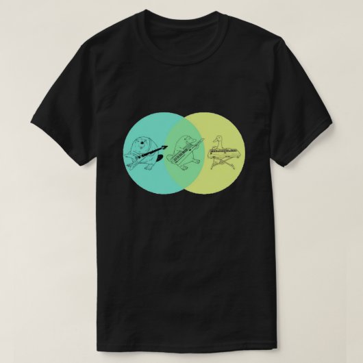 Keytar Platypus Venn Diagramm T-Shirt (Design vorne)
