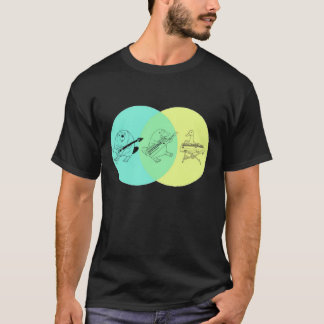 Keytar Platypus Venn Diagramm T-Shirt