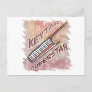 Keytar Superstar Postkarte