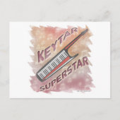 Keytar Superstar Postkarte (Vorderseite)
