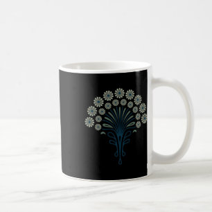 KF 0358 E - Vintag Retro Daisies 70er Floral Patte Kaffeetasse