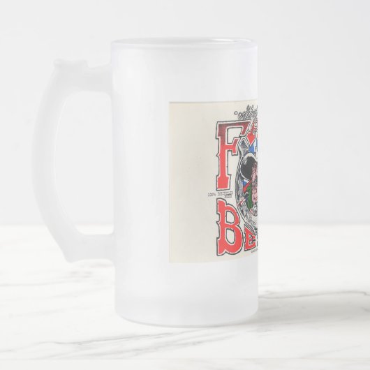 KFAT mattierte Bier-Tasse Mattglas Bierglas (Links)