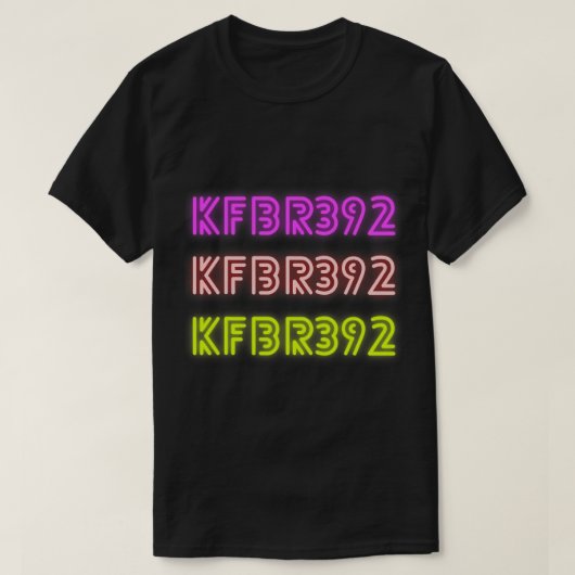 KFBR392 Lizenzplatte Retro Design der 80er Jahre T-Shirt (Design vorne)