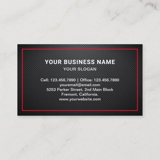 Kfz-Abschleppwagen Visitenkarte (Rückseite)