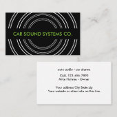 Kfz-Audio und -Alarme Visitenkarte (Vorne/Hinten)