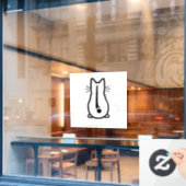 KFZ-Aufkleber - Katzengestaltung Fensteraufkleber (Café-Fenster)