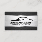 Kfz-Auto Reparatur Cooles Silber Beruflich Visitenkarte (Vorderseite)