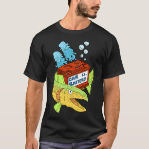Kfz-Batterie im Ozean werfen. T-Shirt