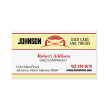 Kfz-Depot, Gebrauchte Kfz-Lot-Visitenkarte