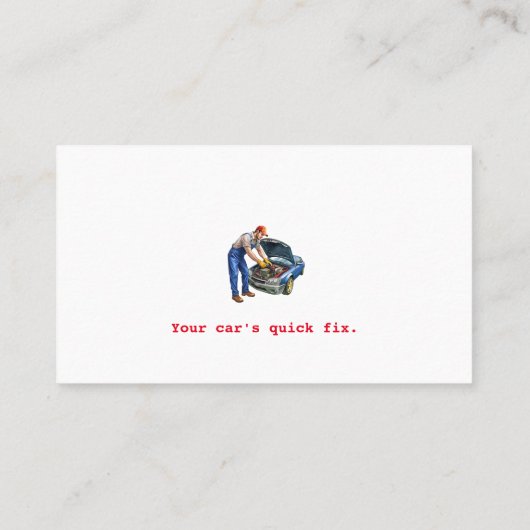 Kfz-Dienstleistungen | Autoteile Visitenkarte (Rückseite)