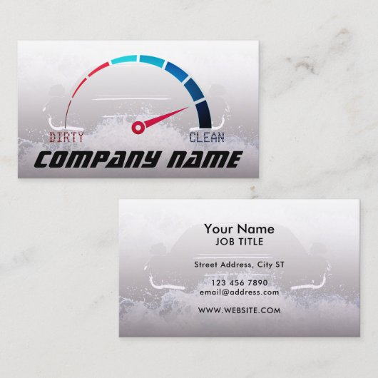 Kfz-Geschwindigkeitsmesser für die Reinlichkeit Visitenkarte (Vorne/Hinten)