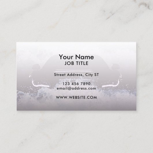 Kfz-Geschwindigkeitsmesser für die Reinlichkeit Visitenkarte (Rückseite)