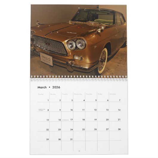 Kfz-Kalender Kalender (Mär 2026)