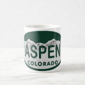 Kfz-Kennzeichen Aspen Colorado Kaffeetasse (Mittel)