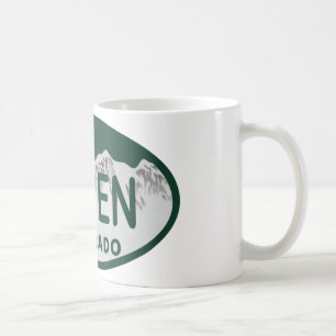 Kfz-Kennzeichen Aspen Colorado Kaffeetasse
