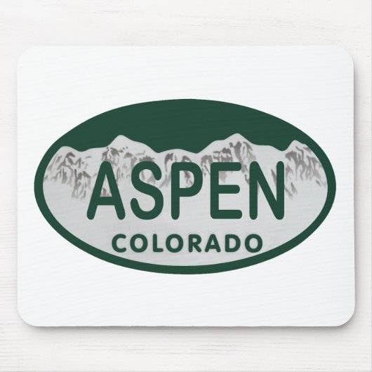 Kfz-Kennzeichen Aspen Colorado Mousepad (Vorne)