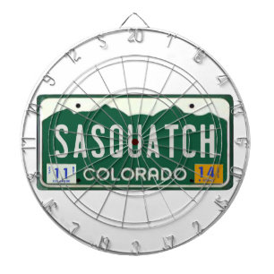 Kfz-Kennzeichen Colorados Sasquatch Dartscheibe