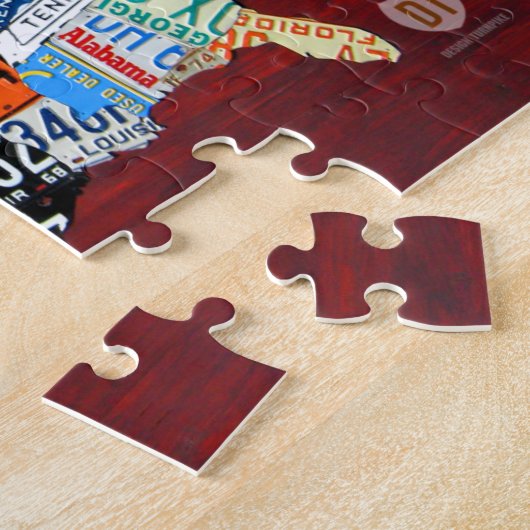 Kfz-Kennzeichen-Karte des Puzzlespiels USA 2012 Puzzle (Seite)