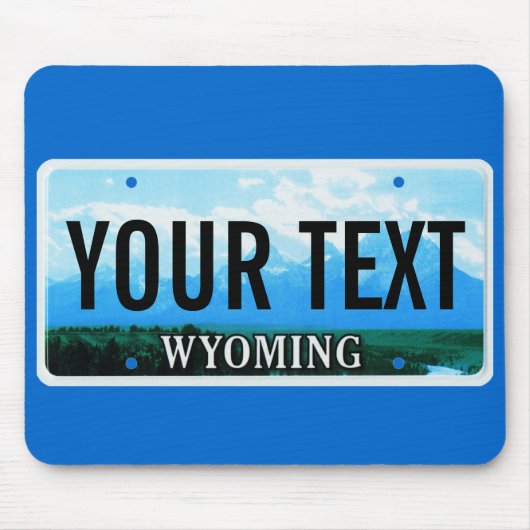 Kfz-Kennzeichen-Mausunterlage Wyomings Tetons Mousepad (Vorne)