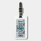 Kfz-Kennzeichen Oregons Bigfoot Gepäckanhänger (Vorderseite vertikal)