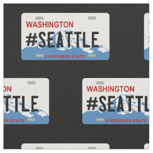 Kfz-Kennzeichengewebe Washingtons Seattle Stoff