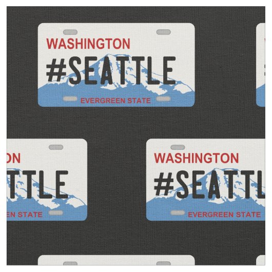 Kfz-Kennzeichengewebe Washingtons Seattle Stoff (Nahaufnahme)