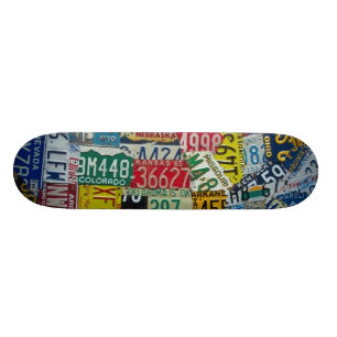Kfz-Kennzeichenplattform Skateboard
