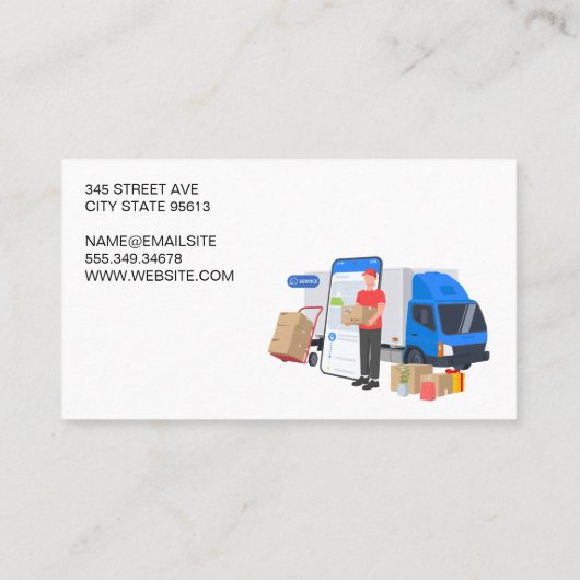 Kfz-Lieferdienste | Kurierfahrer Visitenkarte (Rückseite)