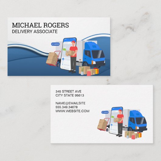 Kfz-Lieferdienste | Kurierfahrer Visitenkarte (Vorne/Hinten)