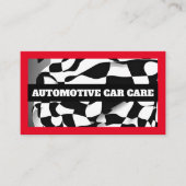 Kfz-Mechanik Markierte Flagge rot Visitenkarte (Vorderseite)