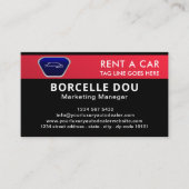 Kfz-Mietwagenfirma Reparatur qr-Code Visitenkarte (Vorderseite)