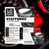 Kfz-Motor, Auto-Vertriebswerbung Flyer