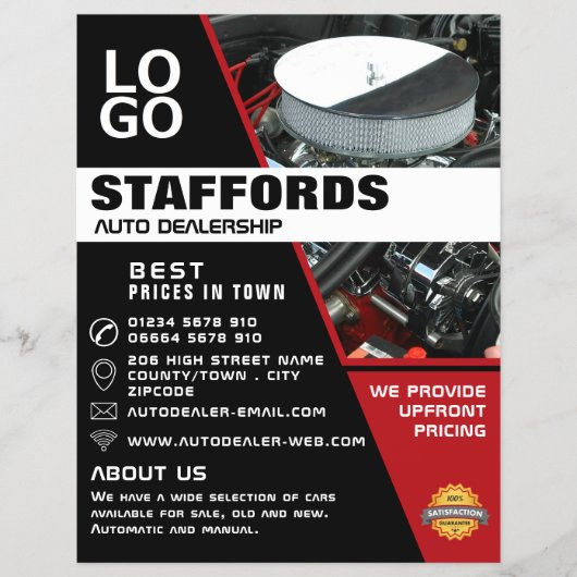 Kfz-Motor, Auto-Vertriebswerbung Flyer (Vorne)