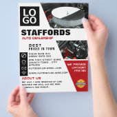 Kfz-Motor, Auto-Vertriebswerbung Flyer (Hand)